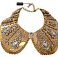 Glamorous Crystal Embellished Gold Collar