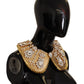 Glamorous Crystal Embellished Gold Collar