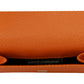 Chic Orange Leather Trifold Wallet