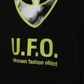 Elegant Black Cotton Tee with Dual-Sided Design