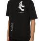 Elegant Black Cotton Tee with Signature Design