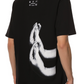 Elegant Black Cotton Tee with Signature Design