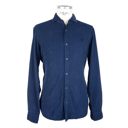 Blue Cotton Men's Shirt