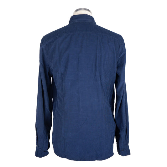Blue Cotton Men's Shirt