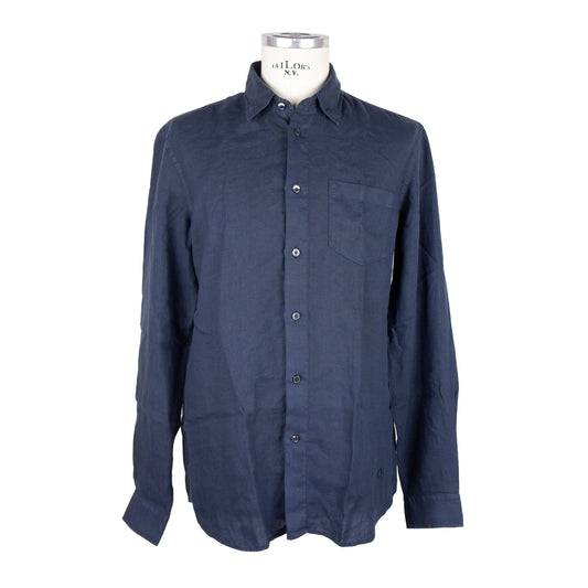 Blue Linen Men Shirt