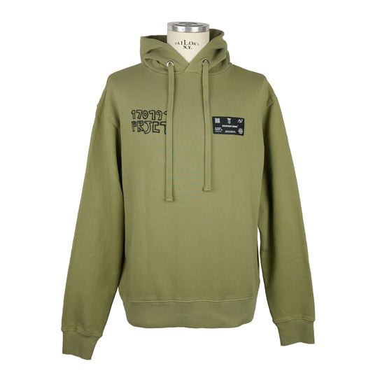 Green Cotton Men Sweater