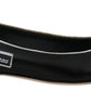 Chic Black Pointed Ballerina Flats with Lurex Detail
