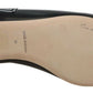 Chic Black Pointed Ballerina Flats with Lurex Detail
