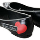 Chic Black Pointed Ballerina Flats with Lurex Detail