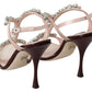 Pink Crystals Heels Keira Sandals