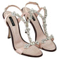 Pink Crystals Heels Keira Sandals