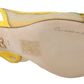 Sunflower Print Kitten Heel Slingbacks