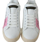 Chic White Leather Stripe Sneakers