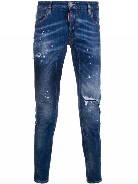 Blue Cotton Men Jeans