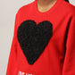 Red Cotton Women Sweater