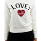 Chic Heart Glitter Crewneck Sweatshirt