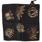 Elegant Silk Crown Print Pocket Square