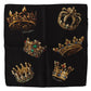 Elegant Silk Crown Print Pocket Square