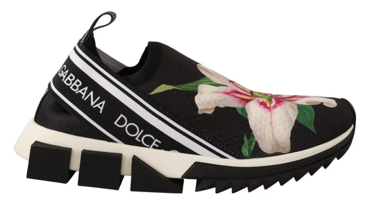 Chic Floral Print Slip-On Sneakers