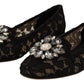 Elegant Taormina Lace Flats with Crystals