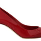Chic Patent Red Leather Heels