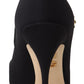 Stunning Black Appliqué Mary Jane Pumps