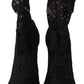 Elegant Floral Lace Ankle Boot Heels