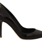 Elegant Black Patent Leather Stiletto Pumps