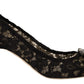 Black Lace Jewel Pumps - Elegance Personified