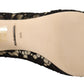 Black Lace Jewel Pumps - Elegance Personified