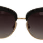 Chic Cat-Eye Elegance in Black and Gold