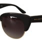 Chic Cat-Eye Elegance in Black and Gold