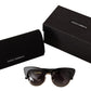 Chic Cat-Eye Elegance in Black and Gold