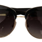 Chic Cat-Eye Elegance in Black and Gold