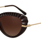 Chic Cat-Eye Sunglasses in Translucent Brown