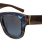 Chic Horn Pearly Blue Gradient Sunglasses