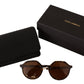Elegant Brown Acetate Sunglasses for Women