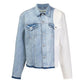 Blue Cotton Women Jacket