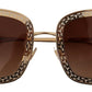 Elegant Gold Square Women's Sunglasses