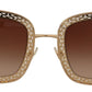 Elegant Gold Square Women's Sunglasses