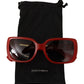 Elegant Red Square Sunglasses for Women
