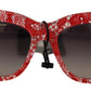 Enchanting Red Lace-Inspired Designer Sunglasses