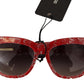 Enchanting Red Lace-Inspired Designer Sunglasses