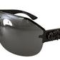 Chic Crystal Adorned Metal Sunglasses