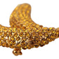 Crystal-Embellished Banana Brooch