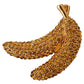Crystal-Embellished Banana Brooch