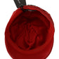Chic Red Leather Cabbie Cap