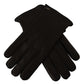 Elegant Black Leather Winter Gloves