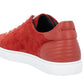 Red Leather Men Sneaker