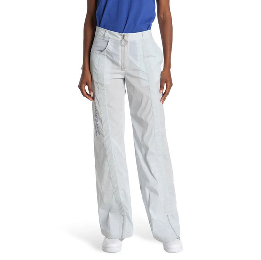 Light Blue Nylon Women Trouser